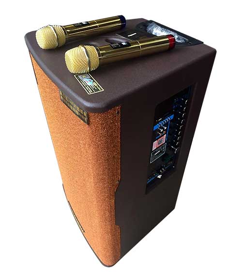 Loa kéo di động Temeisheng GD15-02A, loa thùng gỗ hát karaoke