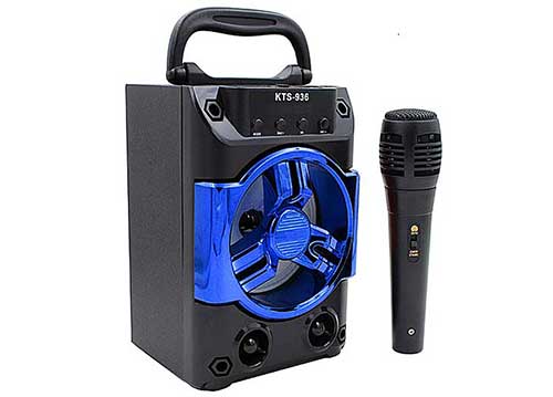 Loa bluetooth KTS-936, loa xách tay karaoke, nhận kèm 1 micro có dây