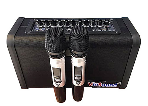 Loa karaoke Vinsound VS08-30, loa bluetooth đa năng, 2 mic