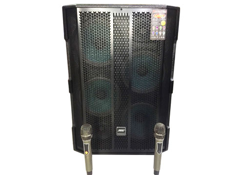 Loa kéo di động KT-8400, loa karaoke vỏ gỗ cao cấp, 4 củ bass