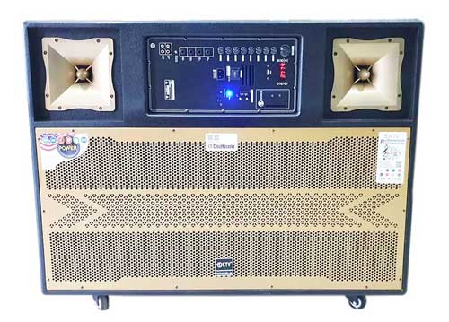 Loa kéo tủ KTV GD215-24, 2 mic UHF chống hú