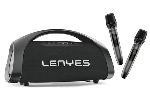 Loa xách tay LENYES S873, kèm 2 mic UHF