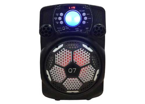 Loa bluetooth karaoke Q7, bass 1.5 tấc, kèm 1 mic không dây