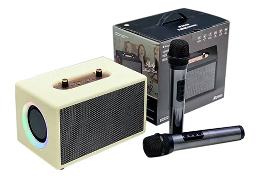 Loa karaoke bluetooth M2008, kèm 2 mic ko dây