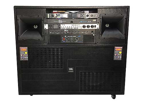 Loa kéo điện A1000, loa karaoke dạng tủ TV, PMPO 6500W