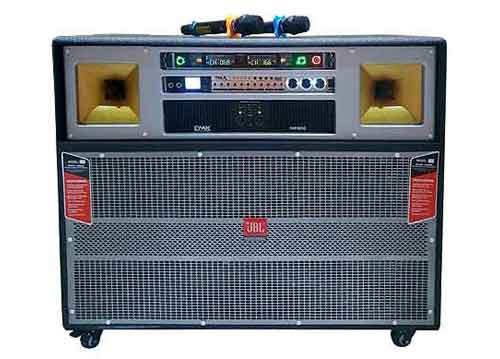 Loa kéo điện di động 4989, loa karaoke dùng main DMX 32 sò