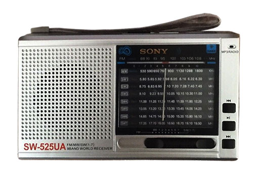 Radio chuyên dụng Sony SW-525UA, dạng bỏ túi, nghe được 8 băng tần