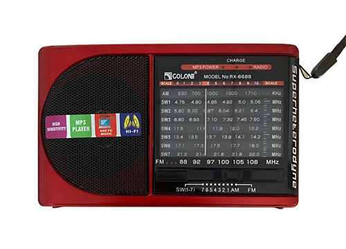 Radio Golon RX-6688, radio 9 band kỹ thuật số, dùng pin rời