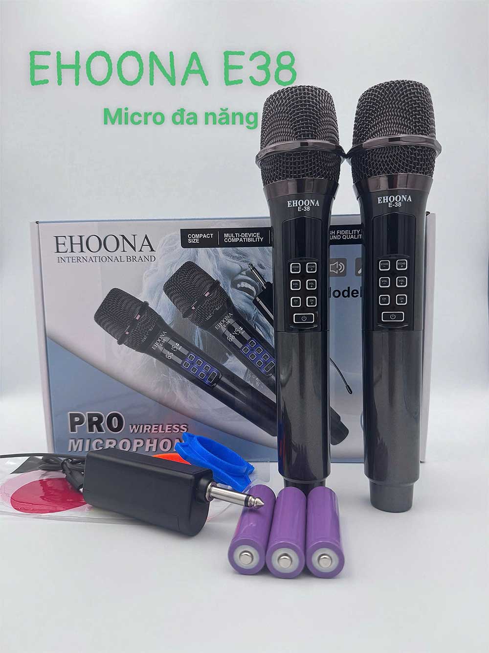 Bộ micro không dây EHOONA E38, hàng chất giá rẻ