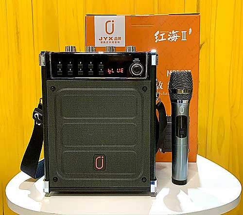 Loa bluetooth JYX MS68BT, loa karaoke mini kèm 1 mic ko dây