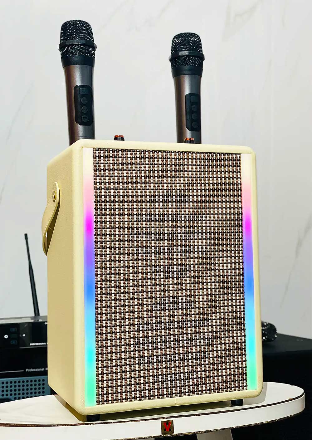 Loa bluetooth karaoke M2003, 2 micro UHF