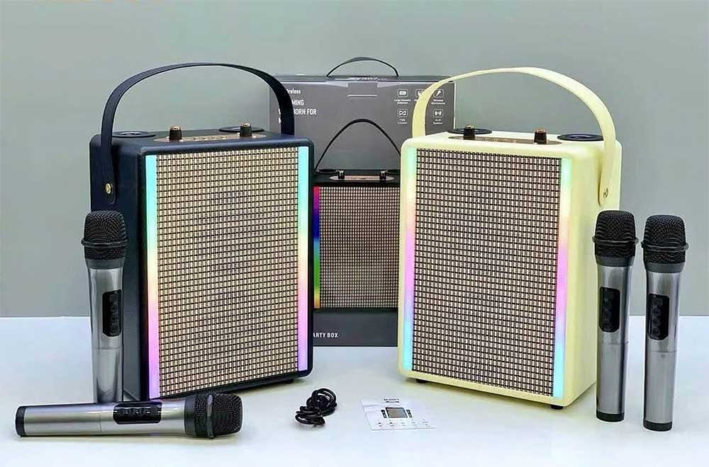 Loa bluetooth karaoke M2003, 2 micro UHF