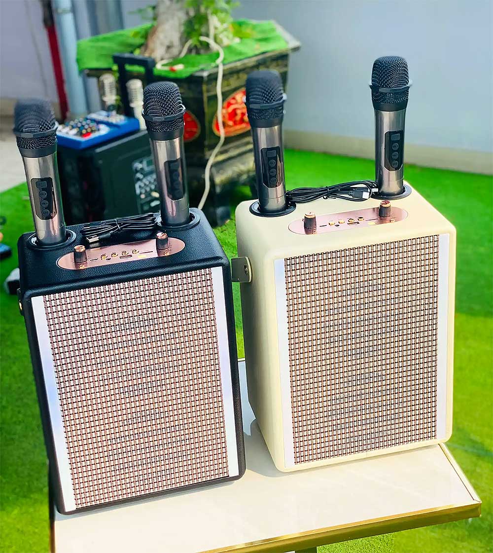 Loa bluetooth karaoke M2003, 2 micro UHF