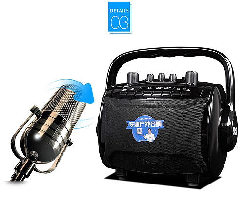 Loa bluetooth karaoke SAST SA-870S, kèm 1 mic không dây