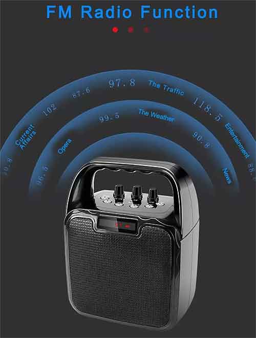 Loa bluetooth-karaoke T-2317A, kèm 01 mic có dây, RMS 10W