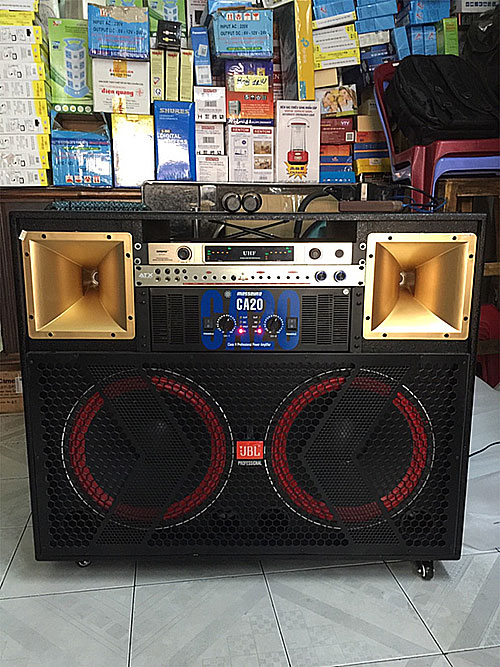 Loa điện karaoke J-2700, loa ráp tại Việt Nam, max 1400W