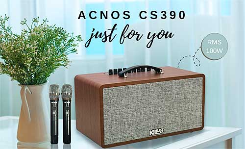 Loa karaoke ACNOS CS390, kèm chức năng ghi âm và livestream