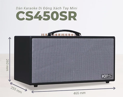 Loa karaoke ACNOS CS450SR, tích hợp vang số chỉnh cơ