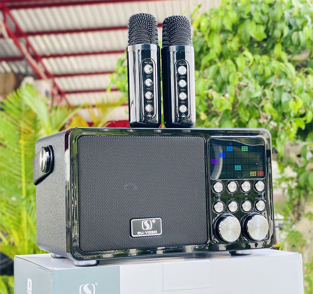 Loa karaoke Bluetooh Su-Yosd YS-311, kèm 2 mic