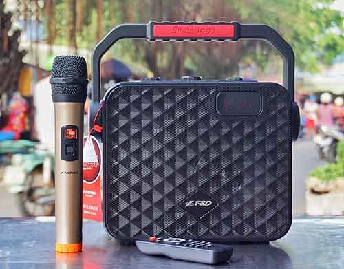 Loa karaoke bluetooth F&D R-19, công suất 25W, kèm 1 mic
