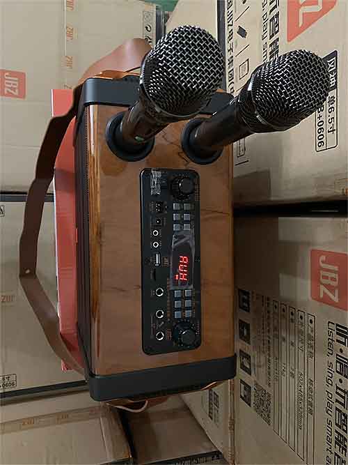 Loa karaoke bluetooth JBZ JB+0606, kèm 2 mic không dây