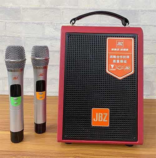 Loa karaoke bluetooth JBZ JB+0615, kèm 2 mic không dây