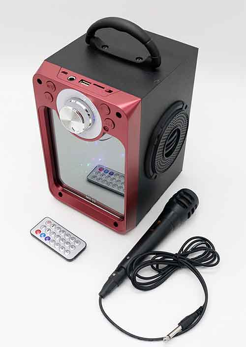 Loa karaoke bluetooth MN-03, vỏ gỗ với công suất đỉnh 60W