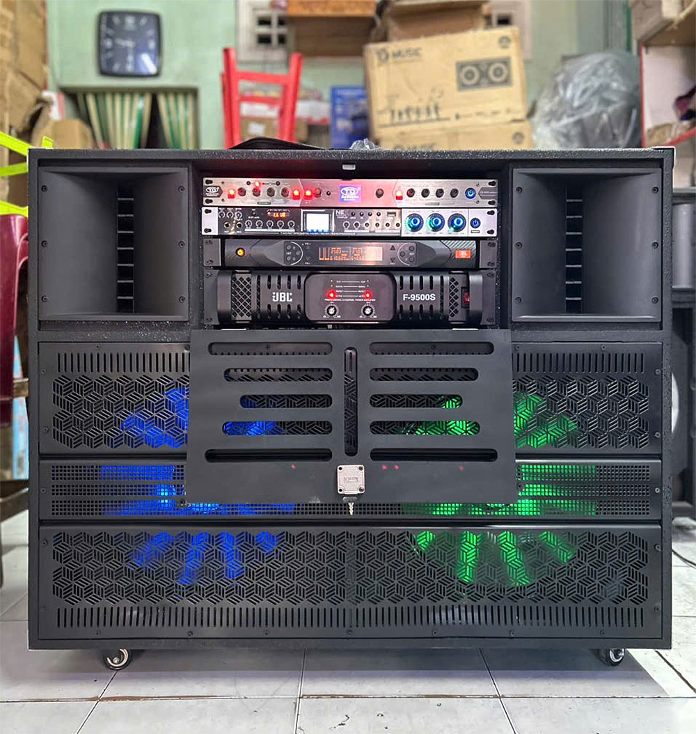 Loa karaoke điện KP25-725, 2 bass 4 tấc
