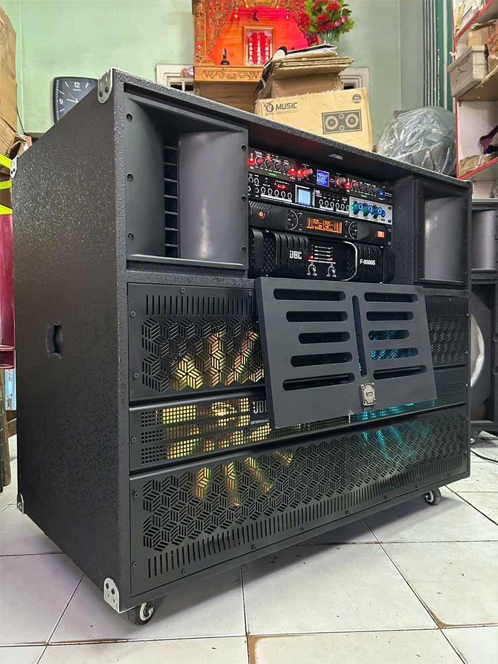 Loa karaoke điện KP25-725, 2 bass 4 tấc