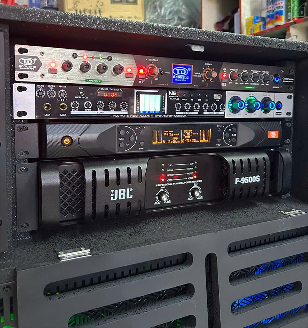 Loa karaoke điện KP25-725, 2 bass 4 tấc