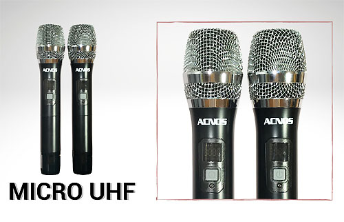 Loa Karaoke mini ACNOS CS200PU, kèm 2 micro không dây