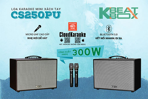 Loa Karaoke mini ACNOS CS250PU với ứng dụng Cloudkaraoke