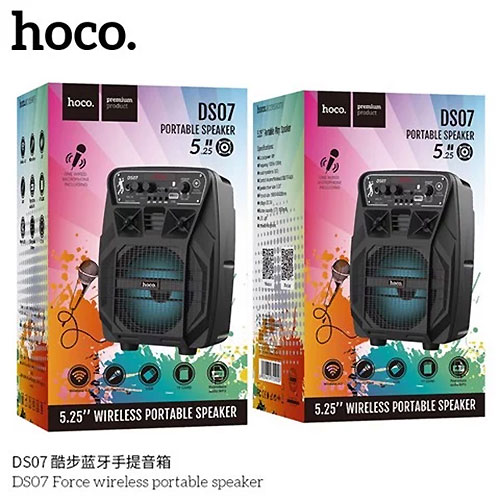 Loa karaoke mini HOCO DS07, loa bluetooth cỡ nhỏ, RMS 10W