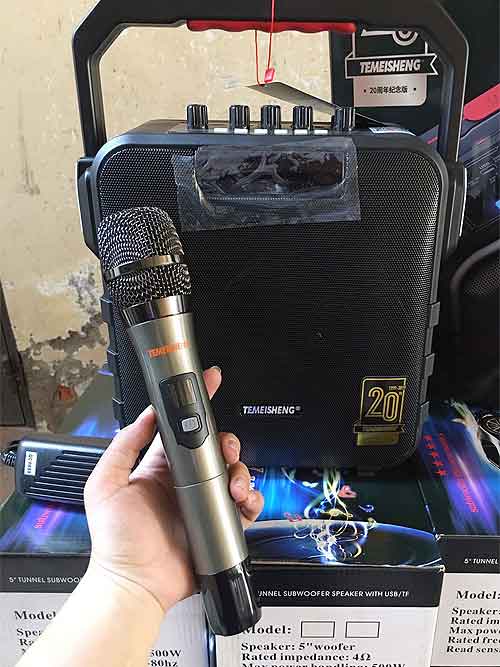 Loa karaoke mini Temeisheng SL06-26, công suất 25W, kèm mic
