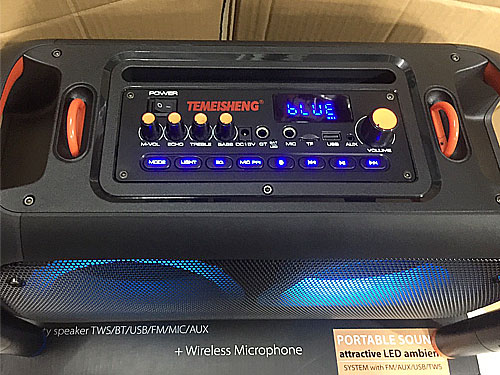 Loa karaoke mini Temeisheng TMS-6616, kèm 2 mic không dây