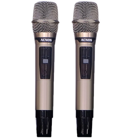 Loa karaoke xách tay ACNOS CS445D, kém theo 2 mic UHF