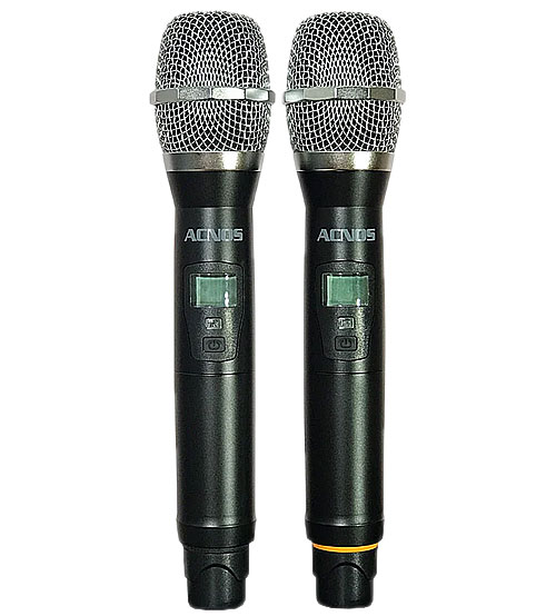 Loa karaoke xách tay ACNOS CS447R, kèm 2 mic