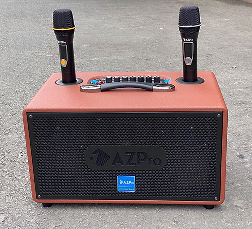 Loa karaoke xách tay AZpro AZ-336, kèm 2 micro UHF