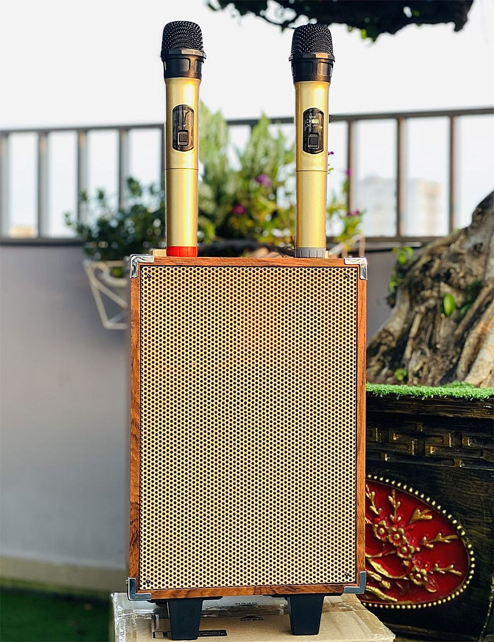 Loa karaoke xách tay BK51, 2 đường tiếng
