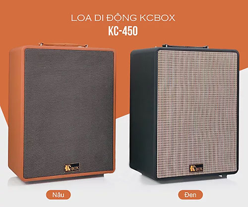 Loa karaoke xách tay KCBOX KC450 Plus, 2 mic UHF