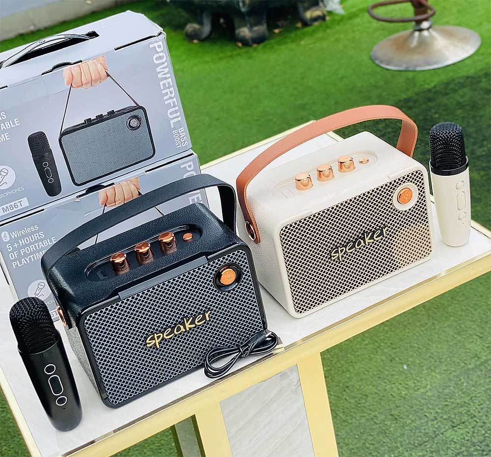 Loa karaoke xách tay M86T, 1 mic sạc