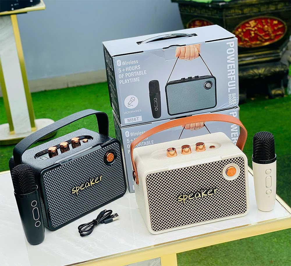 Loa karaoke xách tay M86T, 1 mic sạc