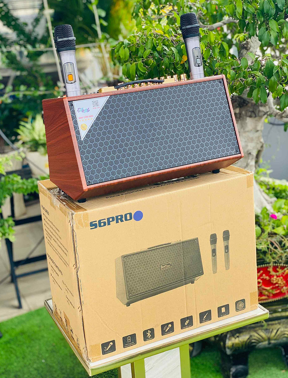 Loa karaoke xách tay S6Pro, 3 đường tiếng