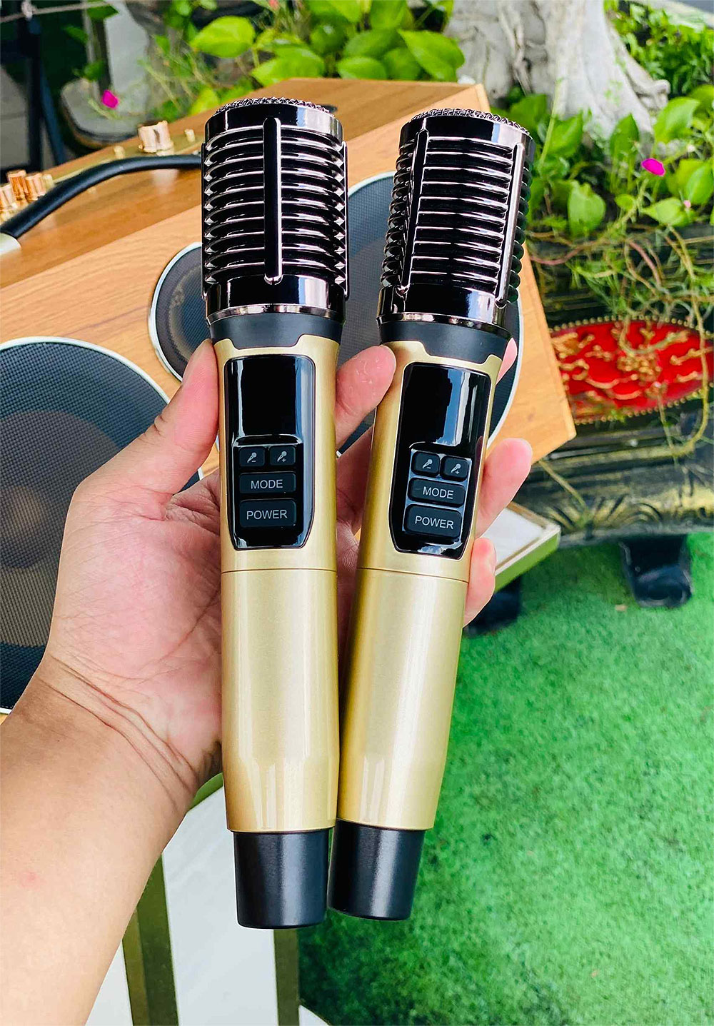 Loa karaoke xách tay S9Pro, 2 bass 25