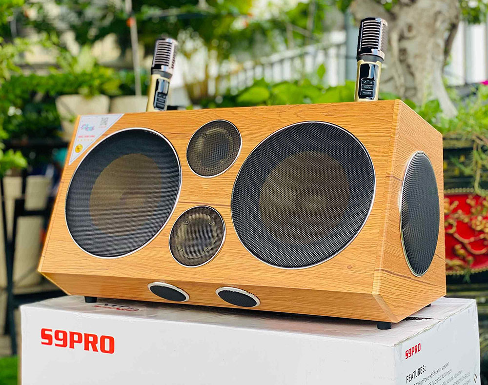 Loa karaoke xách tay S9Pro, 2 bass 25