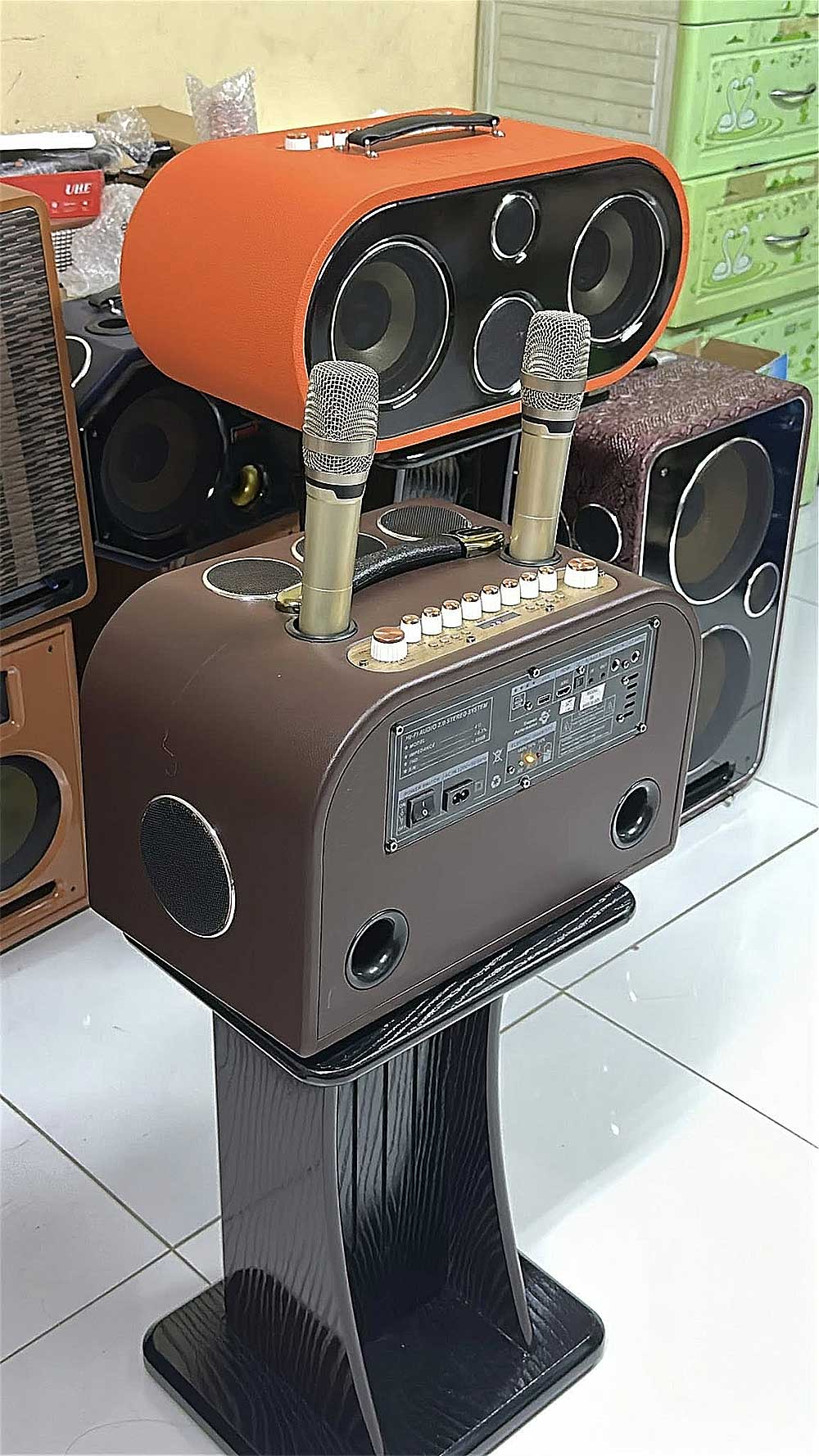 Loa karaoke xách tay Soundbox S6 Loa karaoke xách tay Soundbox S6, mặt ốp lưới