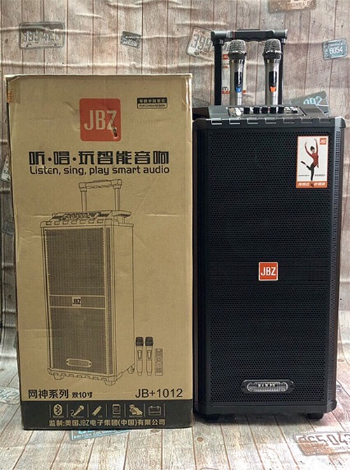 Loa kéo 2 bass JBZ JB+1012, loa karaoke di động, max 500W