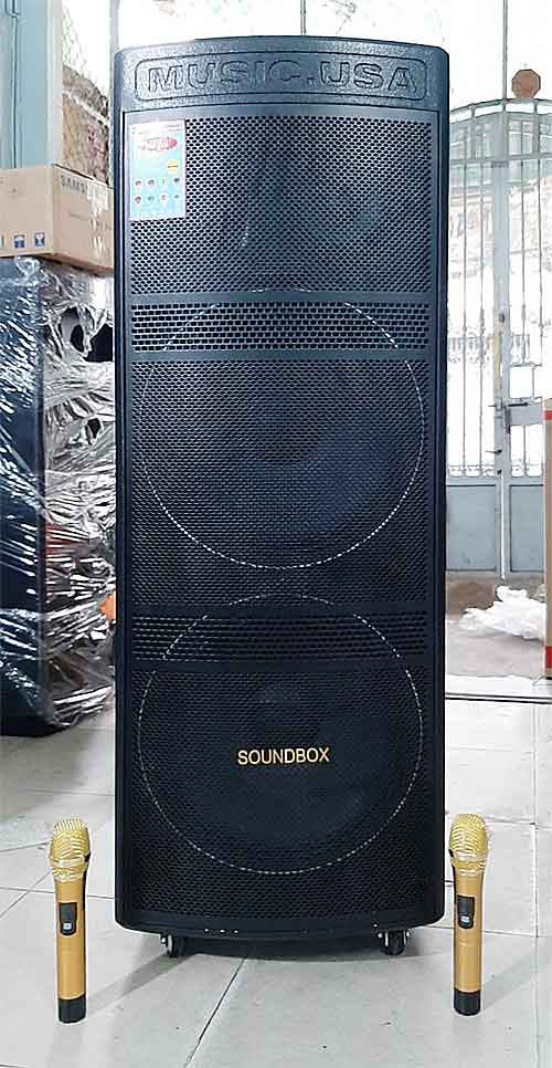 Loa kéo 2 bass Soundbox SB-219P, công suất đỉnh 1000W
