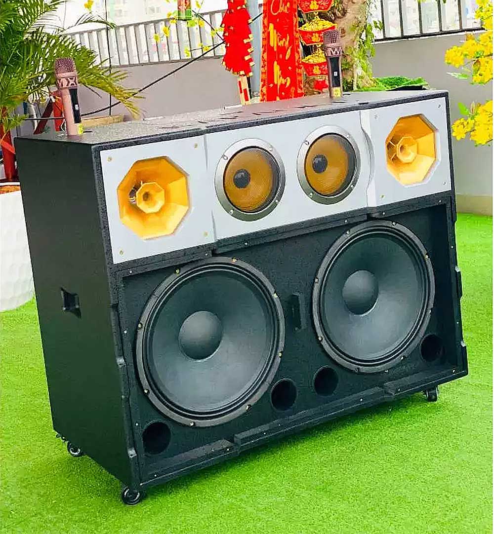 Loa kéo 2 bass V2050, trang bị 6 củ loa