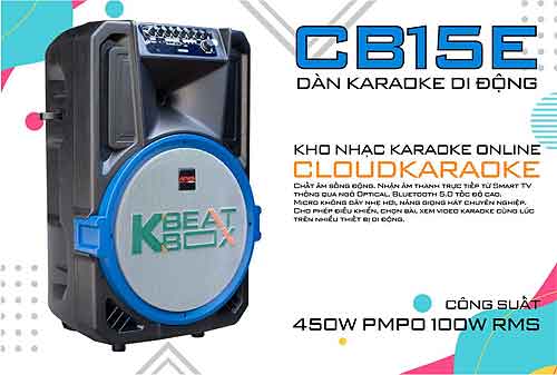 Loa kéo ACNOS CB15E, loa chuyên dùng hát karaoke, RMS 100W